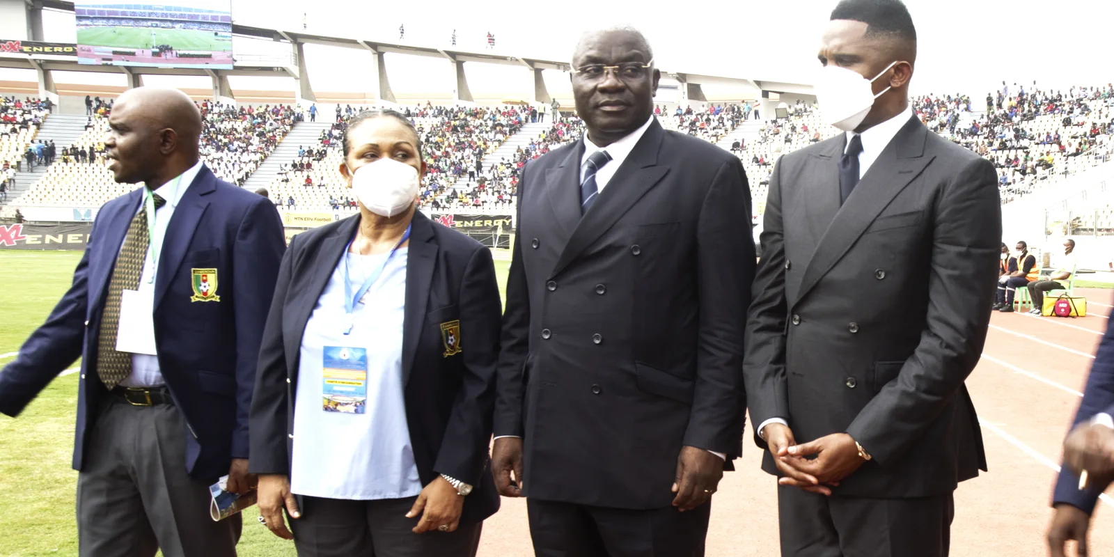 Samuel Eto'o en una aparición institucional como presidente de FECAFOOT
